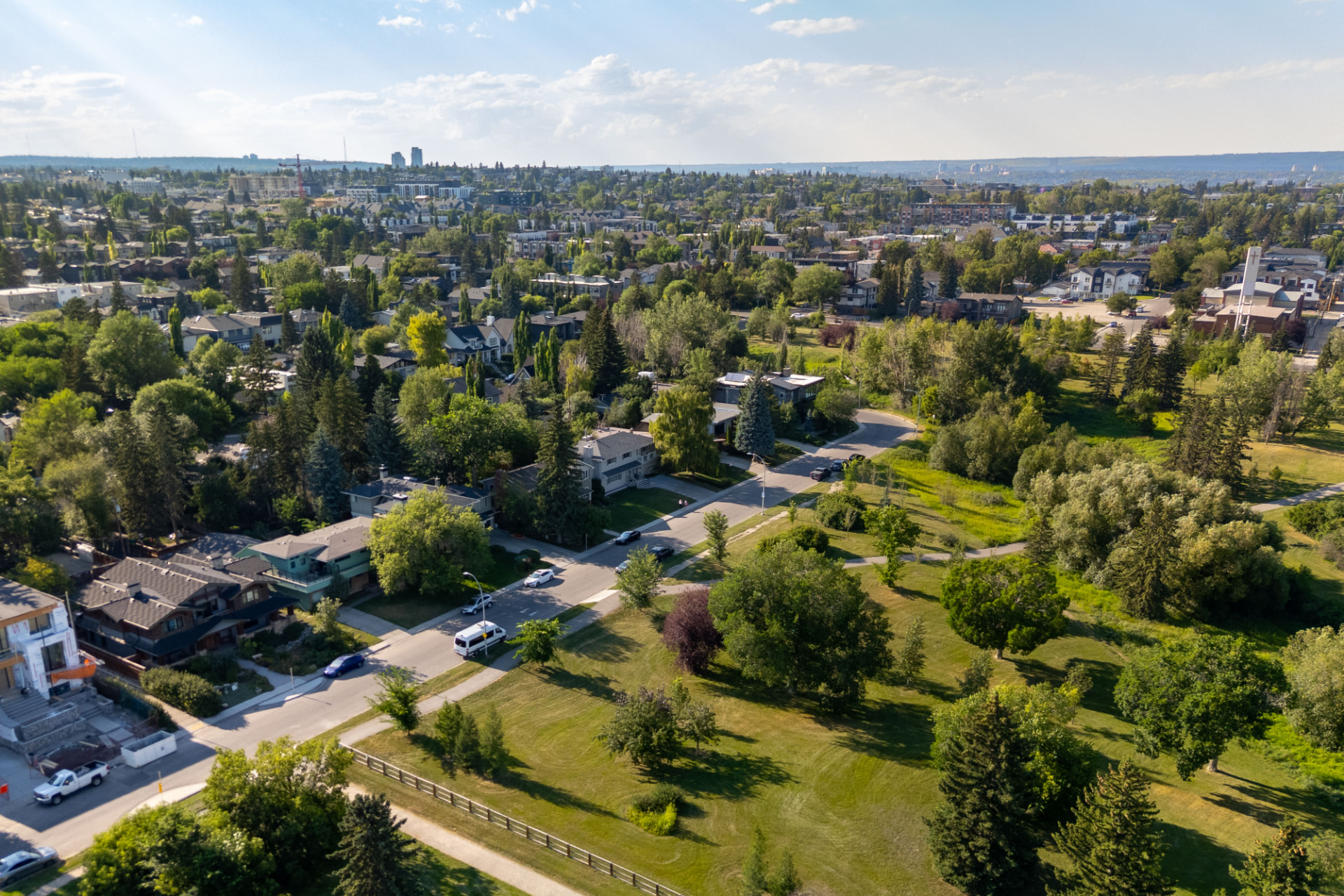 Park & City Skyline